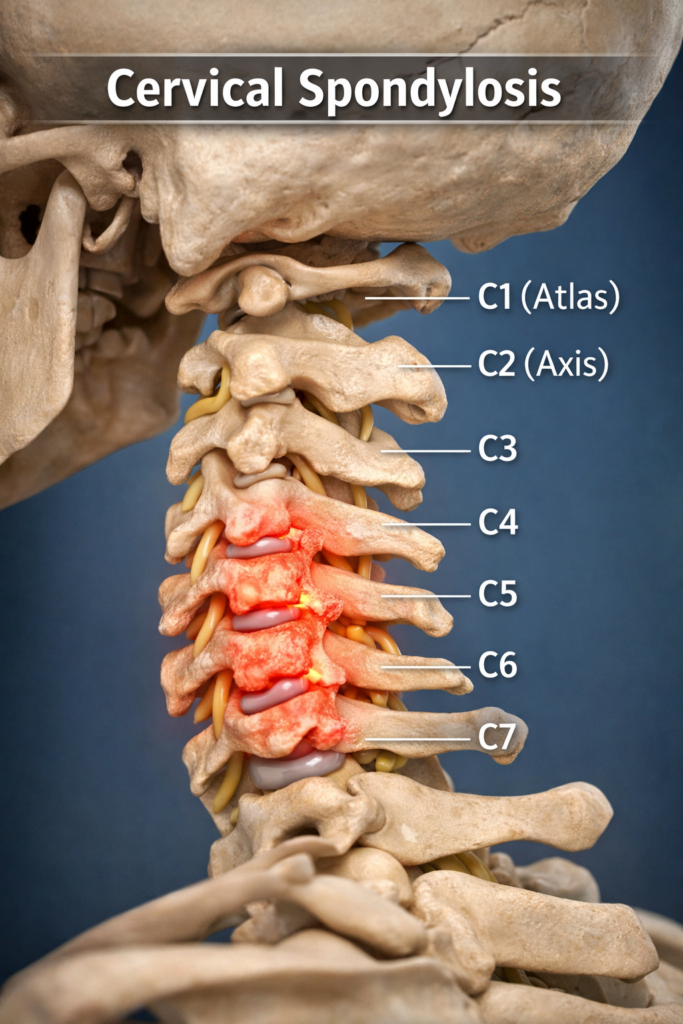 Disc herniation is the common causes of neck pain